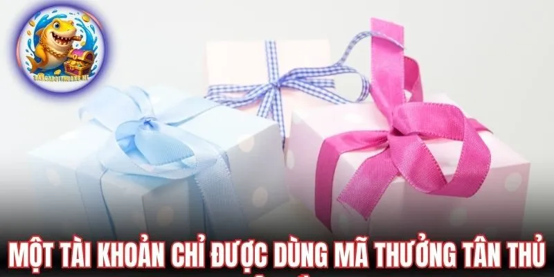 Một tài khoản chỉ được dùng mã thưởng tân thủ một lần 